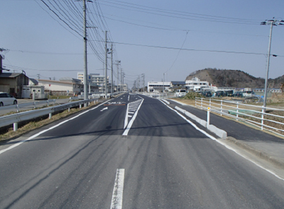 復興交付金事業　鳴瀬桜華小学校接続道路改良工事